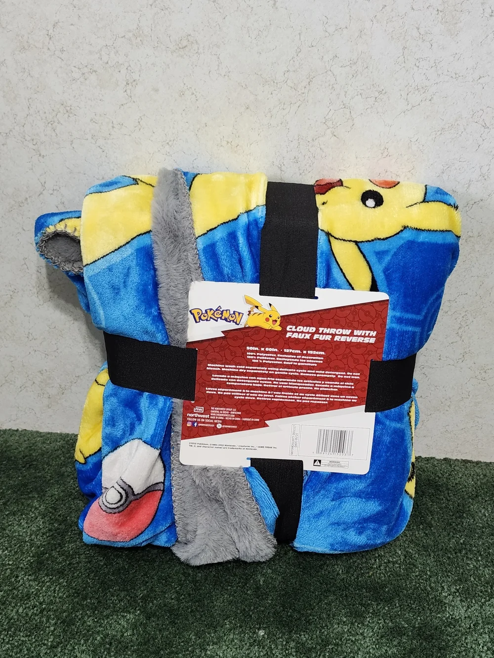 Pokemon Pikachu Plush Throw Blanket Cozy Kids Bed Play Lounge  Character